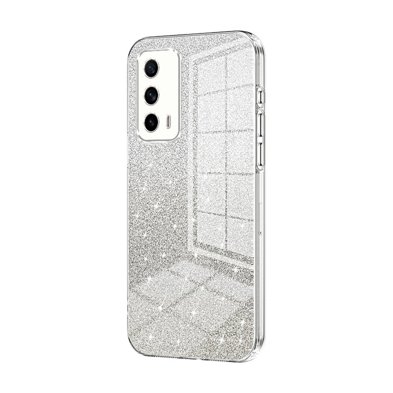 Realme X7 Pro Ultra Luxurious Electroplated Gradient Glitter Powder Case - Enhanced Lens Protection