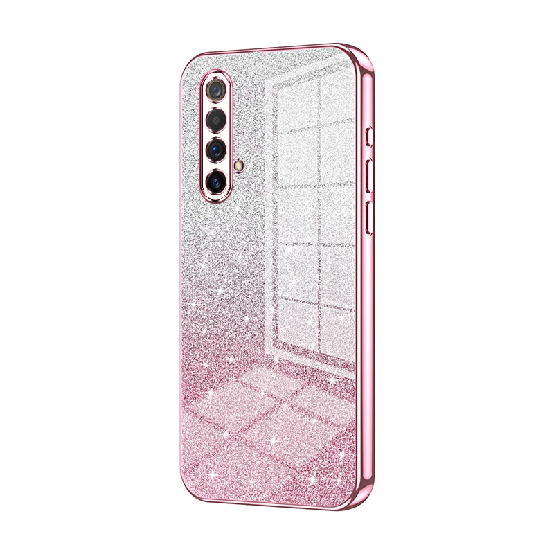 Realme X50 Luxurious Electroplated Gradient Glitter Powder Case - Enhanced Lens Protection