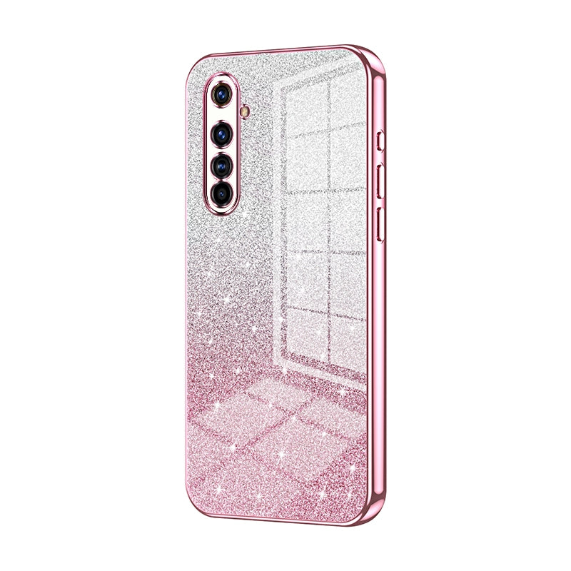 Realme X50 Pro Luxurious Electroplated Gradient Glitter Powder Case - Enhanced Lens Protection