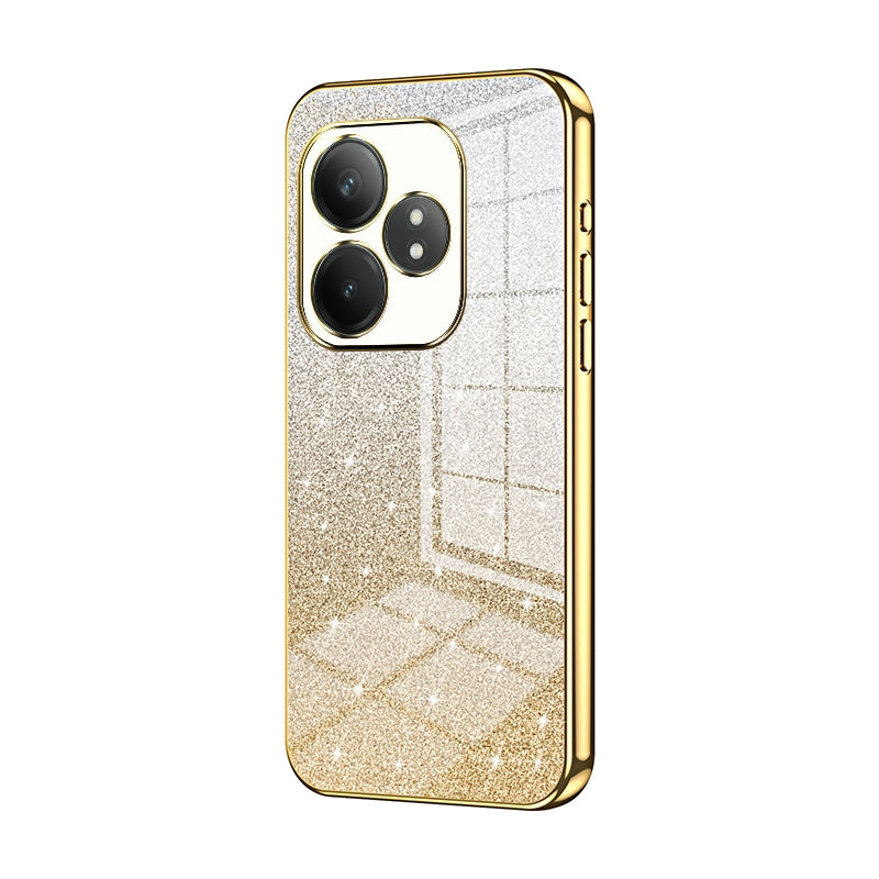 Realme GT Neo6 SE Luxurious Electroplated Gradient Glitter Powder Case - Enhanced Lens Protection