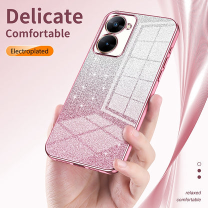 Realme GT2 Luxurious Electroplated Gradient Glitter Powder Case - Enhanced Lens Protection
