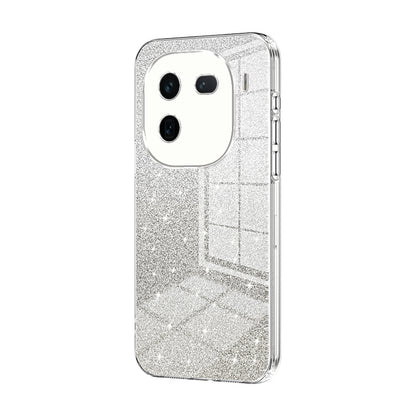 vivo iQOO 12 Pro Luxurious Electroplated Gradient Glitter Powder Case - Enhanced Lens Protection