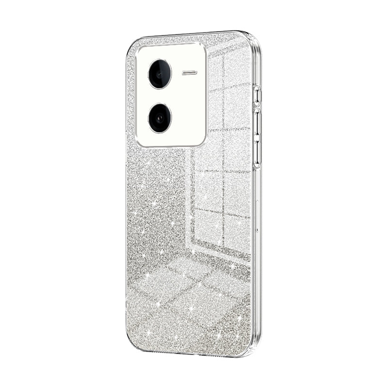 vivo iQOO Z8 Luxurious Electroplated Gradient Glitter Powder Case - Enhanced Lens Protection