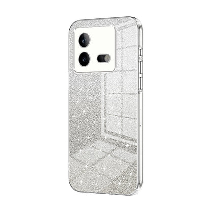 vivo iQOO Neo8 Luxurious Electroplated Gradient Glitter Powder Case - Enhanced Lens Protection