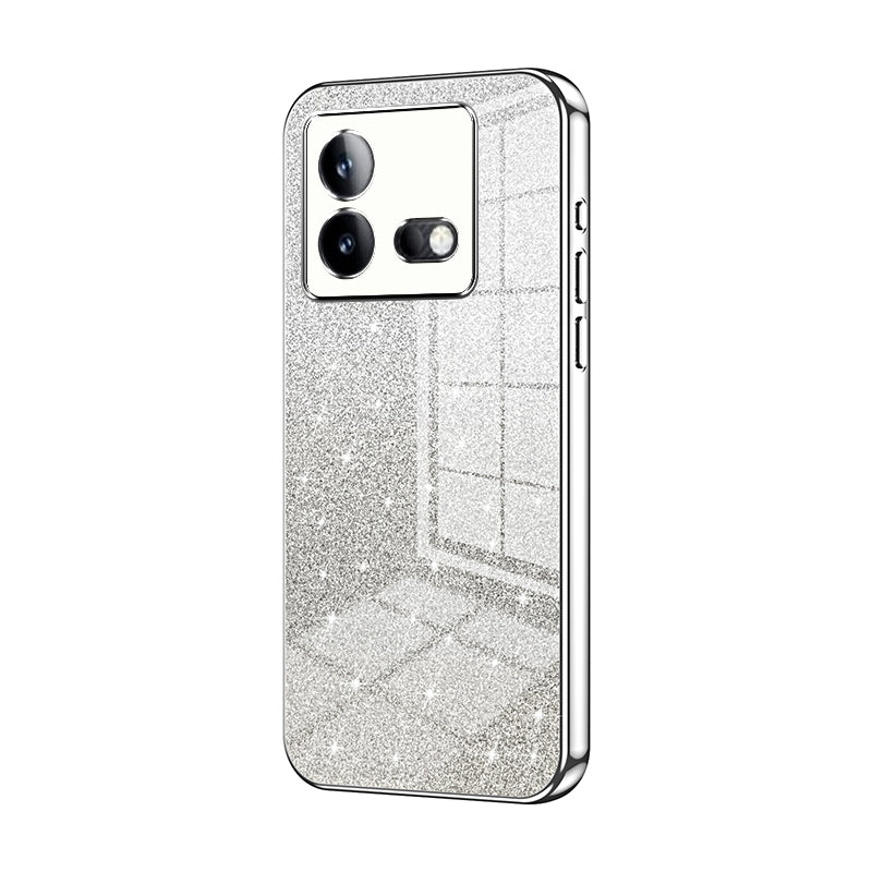 vivo iQOO Neo8 Pro Luxurious Electroplated Gradient Glitter Powder Case - Enhanced Lens Protection