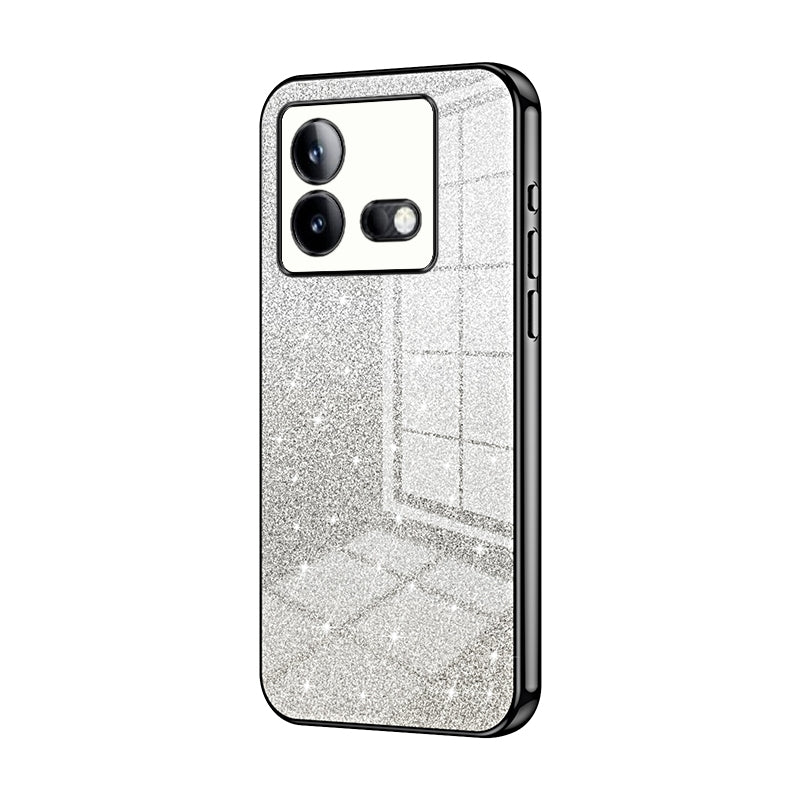 vivo iQOO Neo8 Luxurious Electroplated Gradient Glitter Powder Case - Enhanced Lens Protection