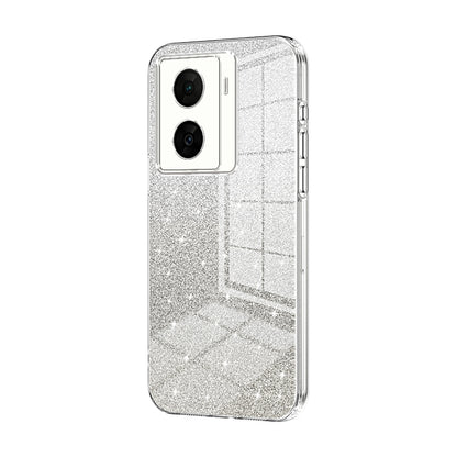 vivo iQOO Z7x Luxurious Electroplated Gradient Glitter Powder Case - Enhanced Lens Protection