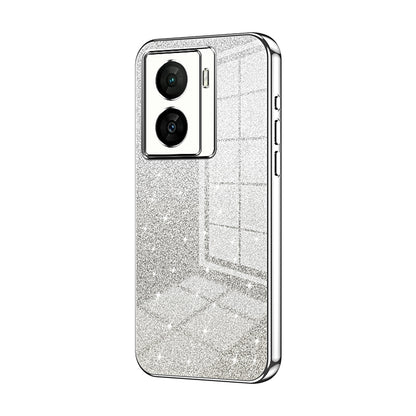 vivo iQOO Z7x Luxurious Electroplated Gradient Glitter Powder Case - Enhanced Lens Protection