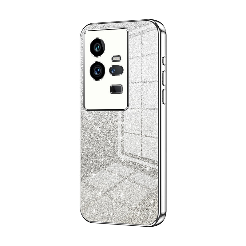 vivo iQOO 11 Pro Luxurious Electroplated Gradient Glitter Powder Case - Enhanced Lens Protection