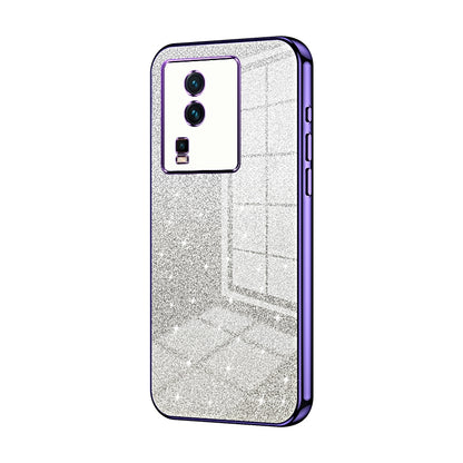 vivo iQOO Neo7 Luxurious Electroplated Gradient Glitter Powder Case - Enhanced Lens Protection