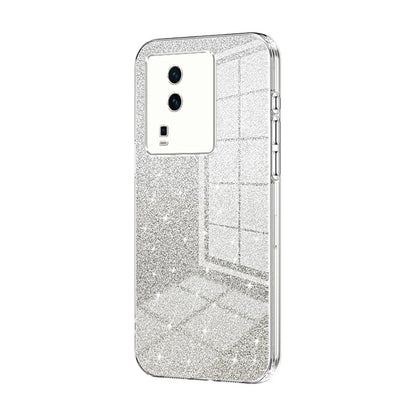 vivo iQOO Neo7 Luxurious Electroplated Gradient Glitter Powder Case - Enhanced Lens Protection