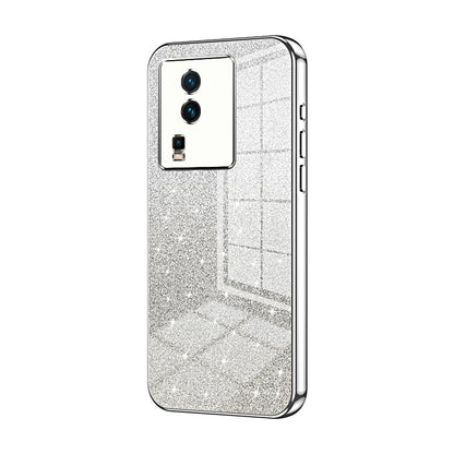 vivo iQOO Neo7 Luxurious Electroplated Gradient Glitter Powder Case - Enhanced Lens Protection