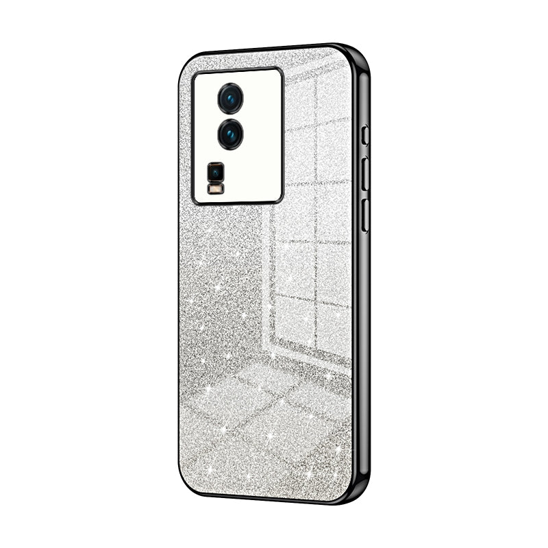 vivo iQOO Neo7 Luxurious Electroplated Gradient Glitter Powder Case - Enhanced Lens Protection