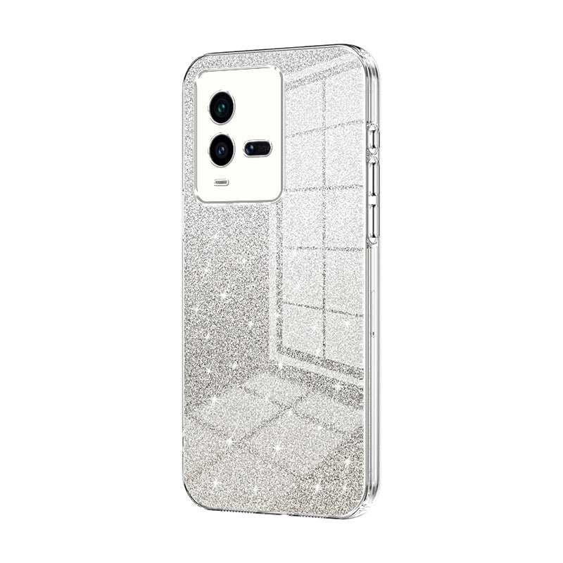 vivo iQOO 10 Luxurious Electroplated Gradient Glitter Powder Case - Enhanced Lens Protection