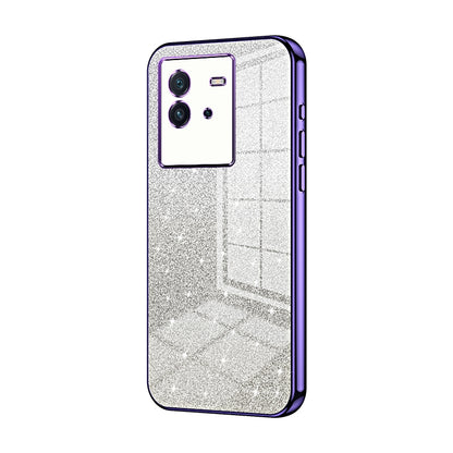 vivo iQOO Neo6 Luxurious Electroplated Gradient Glitter Powder Case - Enhanced Lens Protection