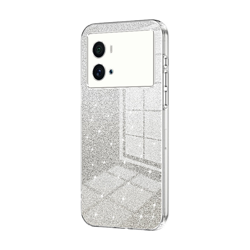 vivo iQOO 9 Pro Luxurious Electroplated Gradient Glitter Powder Case - Enhanced Lens Protection