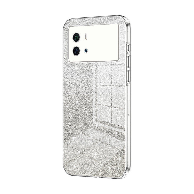 vivo iQOO 9 Luxurious Electroplated Gradient Glitter Powder Case - Enhanced Lens Protection