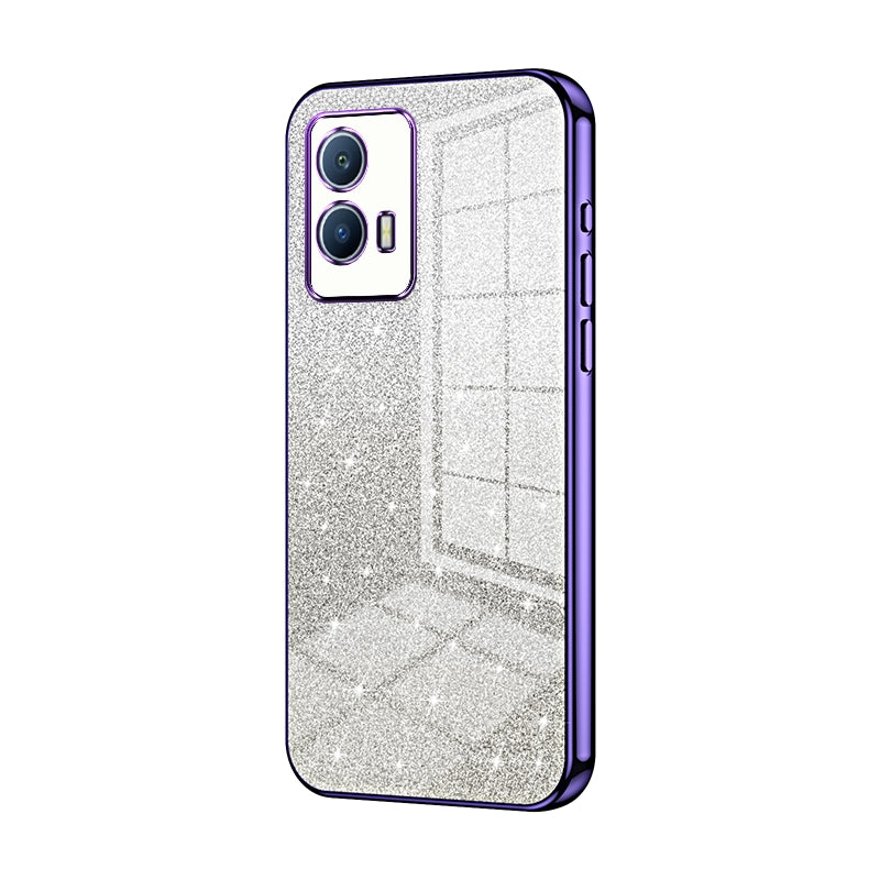 vivo iQOO U5 Luxurious Electroplated Gradient Glitter Powder Case - Enhanced Lens Protection
