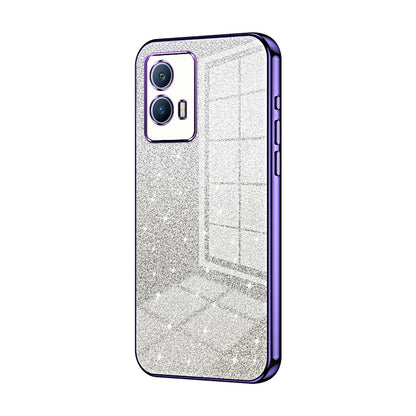 vivo iQOO U5 Luxurious Electroplated Gradient Glitter Powder Case - Enhanced Lens Protection