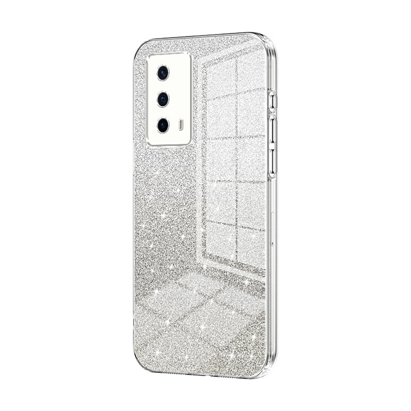 vivo iQOO Z5 Luxurious Electroplated Gradient Glitter Powder Case - Enhanced Lens Protection
