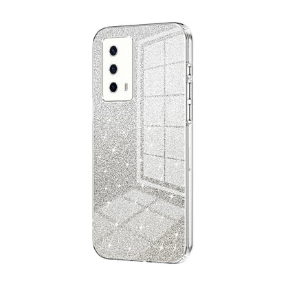 vivo iQOO Z5 Luxurious Electroplated Gradient Glitter Powder Case - Enhanced Lens Protection