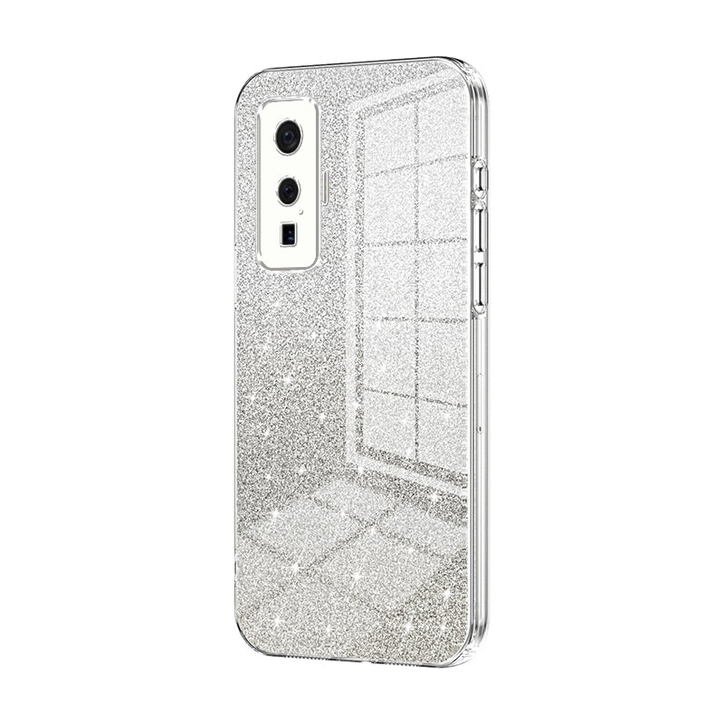 vivo iQOO 5 Pro Luxurious Electroplated Gradient Glitter Powder Case - Enhanced Lens Protection