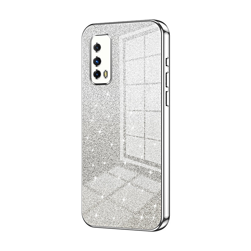 vivo iQOO Z1X Luxurious Electroplated Gradient Glitter Powder Case - Enhanced Lens Protection
