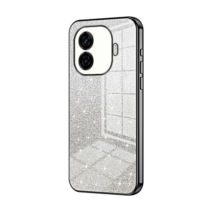 vivo iQOO Z9 Luxurious Electroplated Gradient Glitter Powder Case - Enhanced Lens Protection