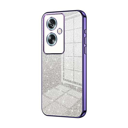 OPPO A79 5G Luxurious Electroplated Gradient Glitter Powder Case - Enhanced Lens Protection