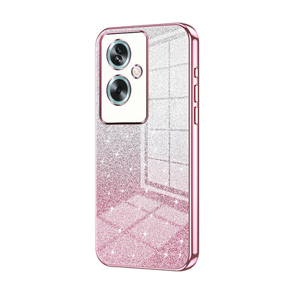 OPPO A2 Luxurious Electroplated Gradient Glitter Powder Case - Enhanced Lens Protection