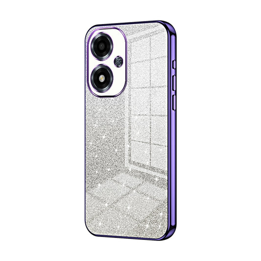OPPO A2m Luxurious Electroplated Gradient Glitter Powder Case - Enhanced Lens Protection
