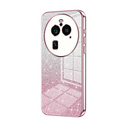 OPPO Find X6 Pro Luxurious Electroplated Gradient Glitter Powder Case - Enhanced Lens Protection