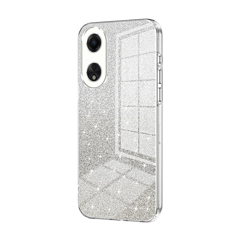 OPPO A58x 5G Luxurious Electroplated Gradient Glitter Powder Case - Enhanced Lens Protection