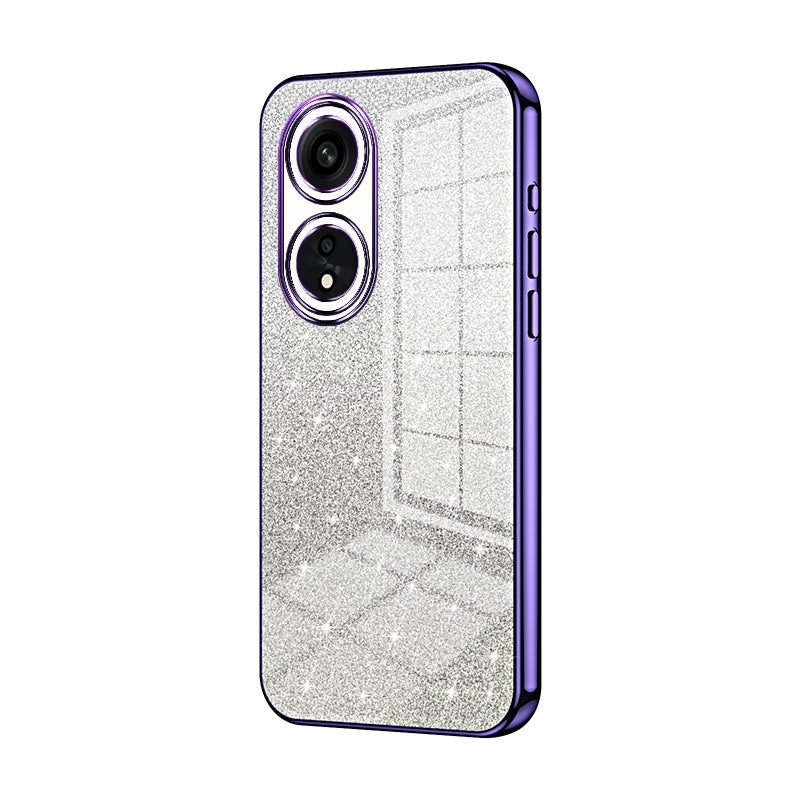 OPPO A1 Pro Luxurious Electroplated Gradient Glitter Powder Case - Enhanced Lens Protection