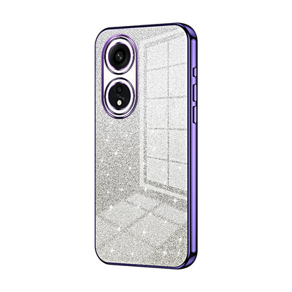 OPPO A1 Pro Luxurious Electroplated Gradient Glitter Powder Case - Enhanced Lens Protection