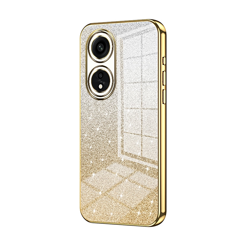 OPPO A1 Pro Luxurious Electroplated Gradient Glitter Powder Case - Enhanced Lens Protection