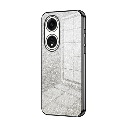 OPPO A1 Pro Luxurious Electroplated Gradient Glitter Powder Case - Enhanced Lens Protection