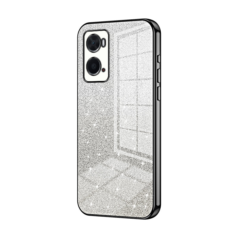 OPPO A36 Luxurious Electroplated Gradient Glitter Powder Case - Enhanced Lens Protection