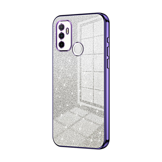 OPPO A11s Luxurious Electroplated Gradient Glitter Powder Case - Enhanced Lens Protection