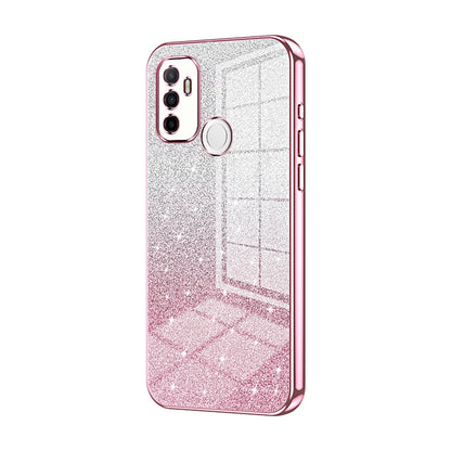 OPPO A53 2020 Luxurious Electroplated Gradient Glitter Powder Case - Enhanced Lens Protection
