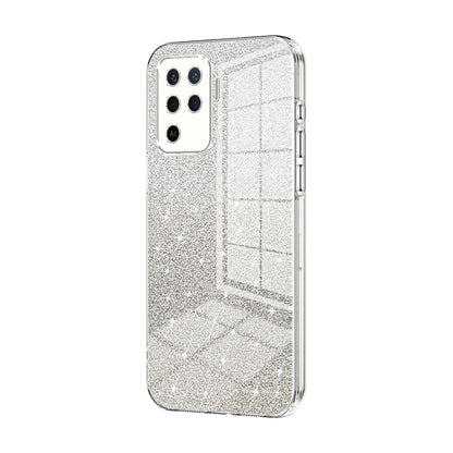OPPO A94 4G Luxurious Electroplated Gradient Glitter Powder Case - Enhanced Lens Protection