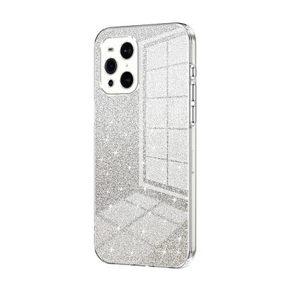 OPPO Find X3 Luxurious Electroplated Gradient Glitter Powder Case - Enhanced Lens Protection