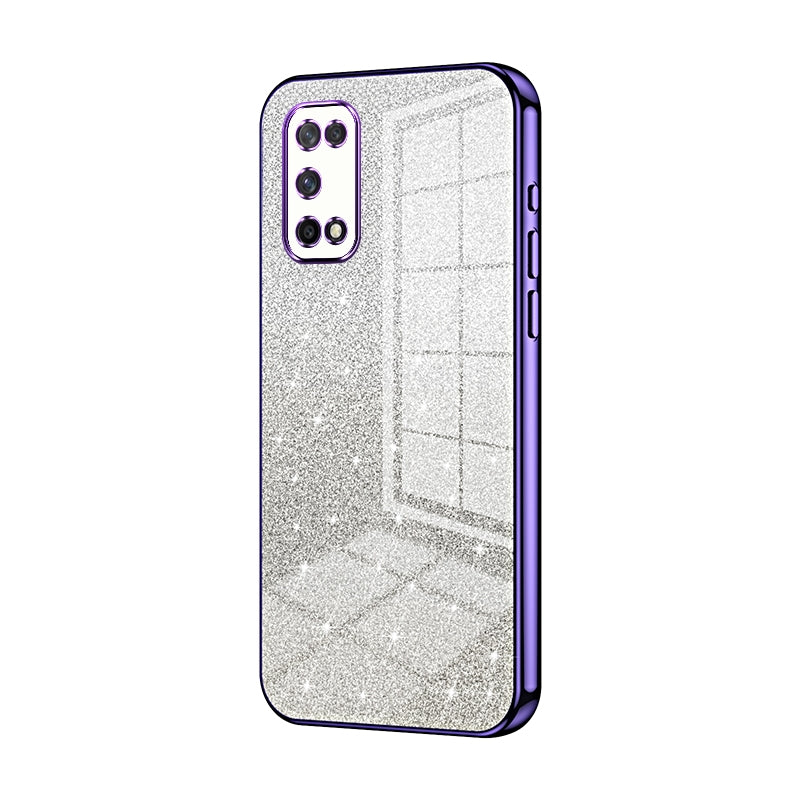 OPPO K7x Luxurious Electroplated Gradient Glitter Powder Case - Enhanced Lens Protection