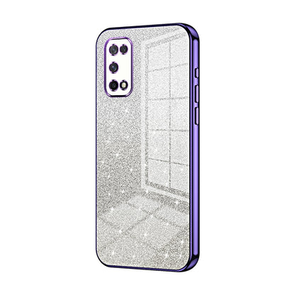 OPPO K7x Luxurious Electroplated Gradient Glitter Powder Case - Enhanced Lens Protection