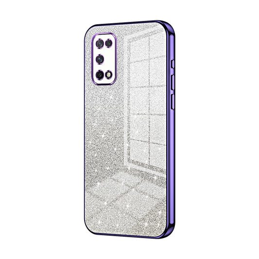 OPPO K7x Luxurious Electroplated Gradient Glitter Powder Case - Enhanced Lens Protection