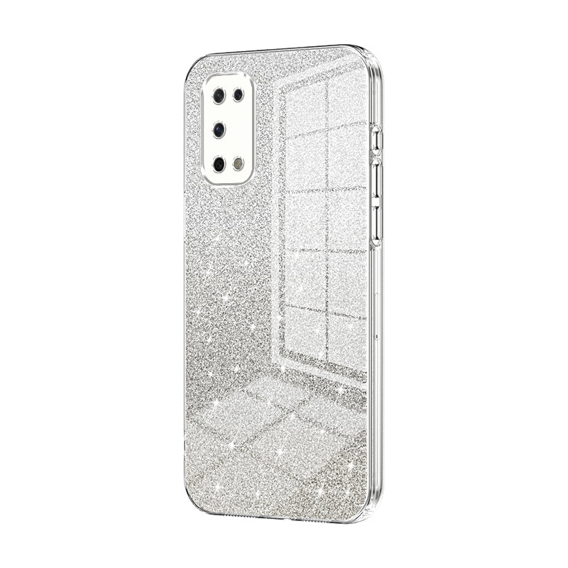 OPPO K7x Luxurious Electroplated Gradient Glitter Powder Case - Enhanced Lens Protection