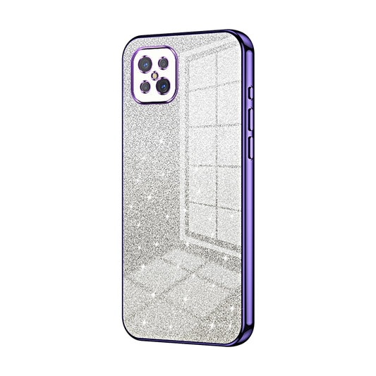 OPPO A92s Luxurious Electroplated Gradient Glitter Powder Case - Enhanced Lens Protection