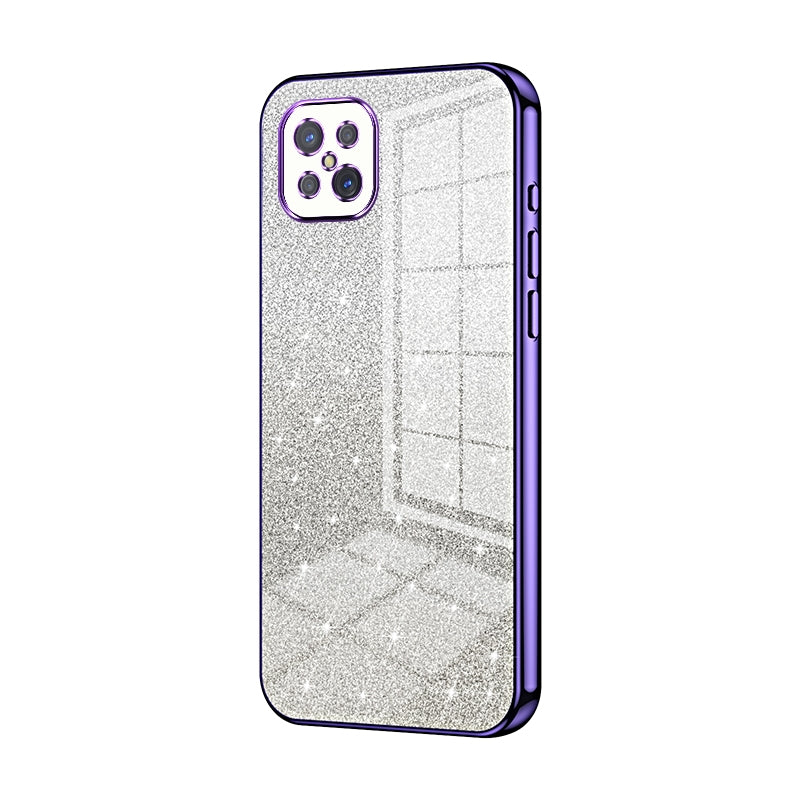 OPPO Reno4 Z 5G Luxurious Electroplated Gradient Glitter Powder Case - Enhanced Lens Protection