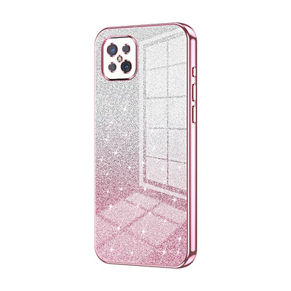 OPPO Reno4 Z 5G Luxurious Electroplated Gradient Glitter Powder Case - Enhanced Lens Protection