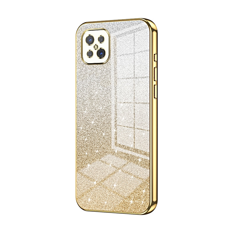 OPPO Reno4 Z 5G Luxurious Electroplated Gradient Glitter Powder Case - Enhanced Lens Protection